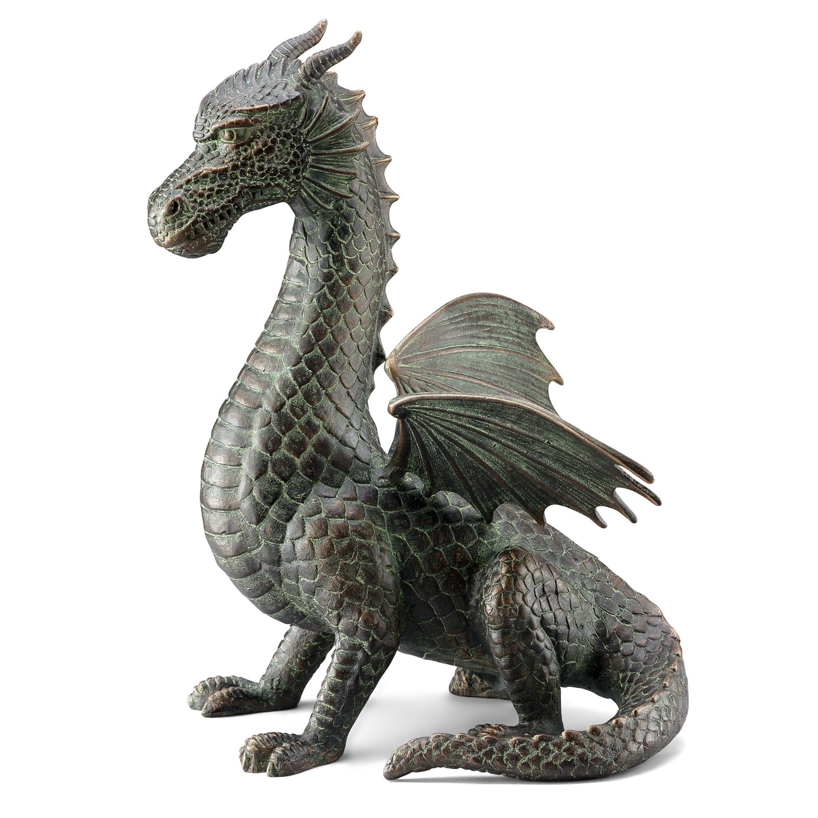 Winged Dragon Aluminum Fantasy Sculpture Gothic Decor Mythical Creature Statue
