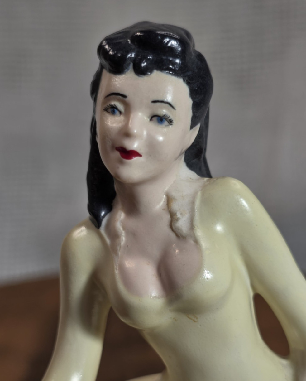 VTG MCM Edith King Original Ceramic Lady Figurine Kathy 1951 Coquette Cottagecor