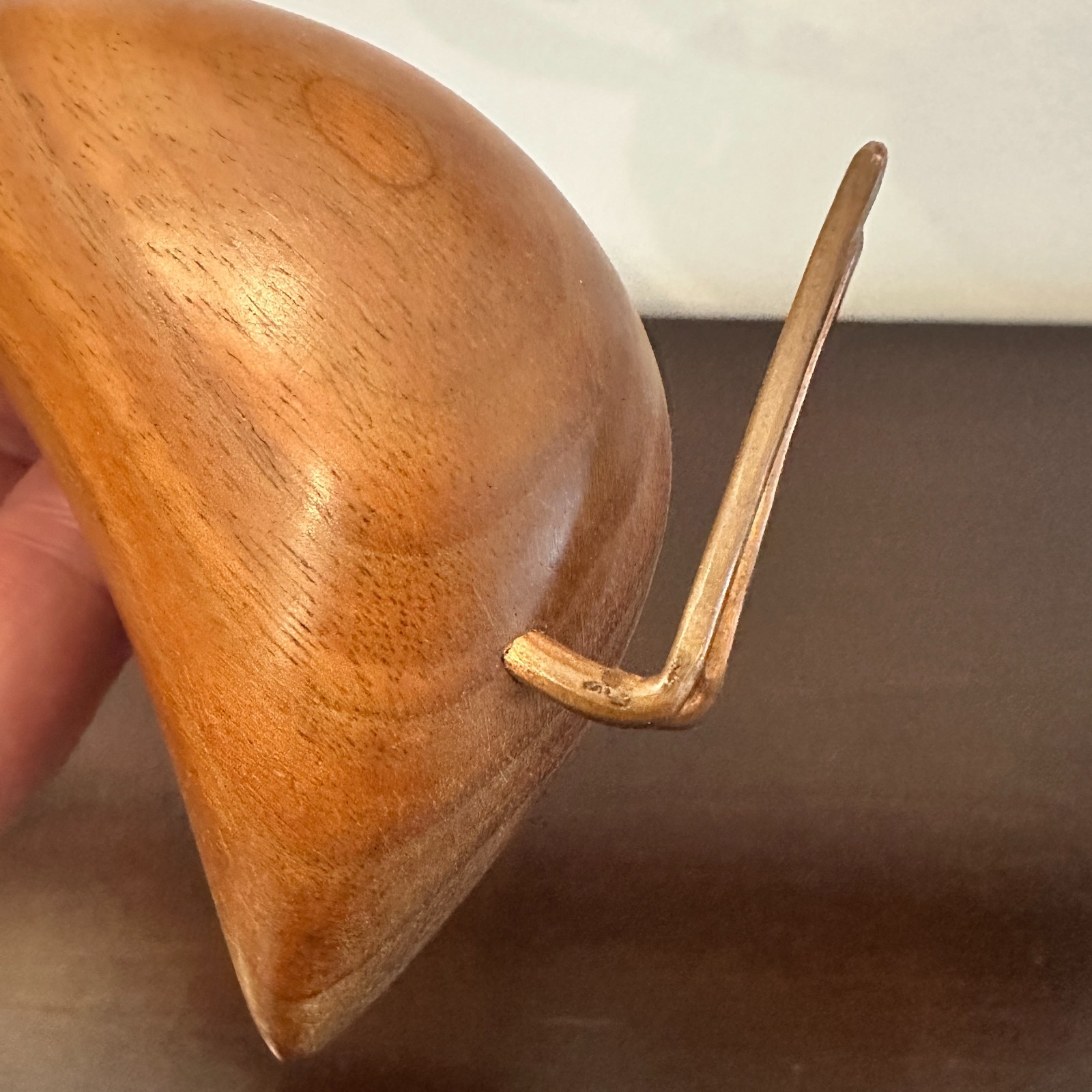 VTG Danish Modern 8″ Carved Wood BIRD Art Sculpture MCM