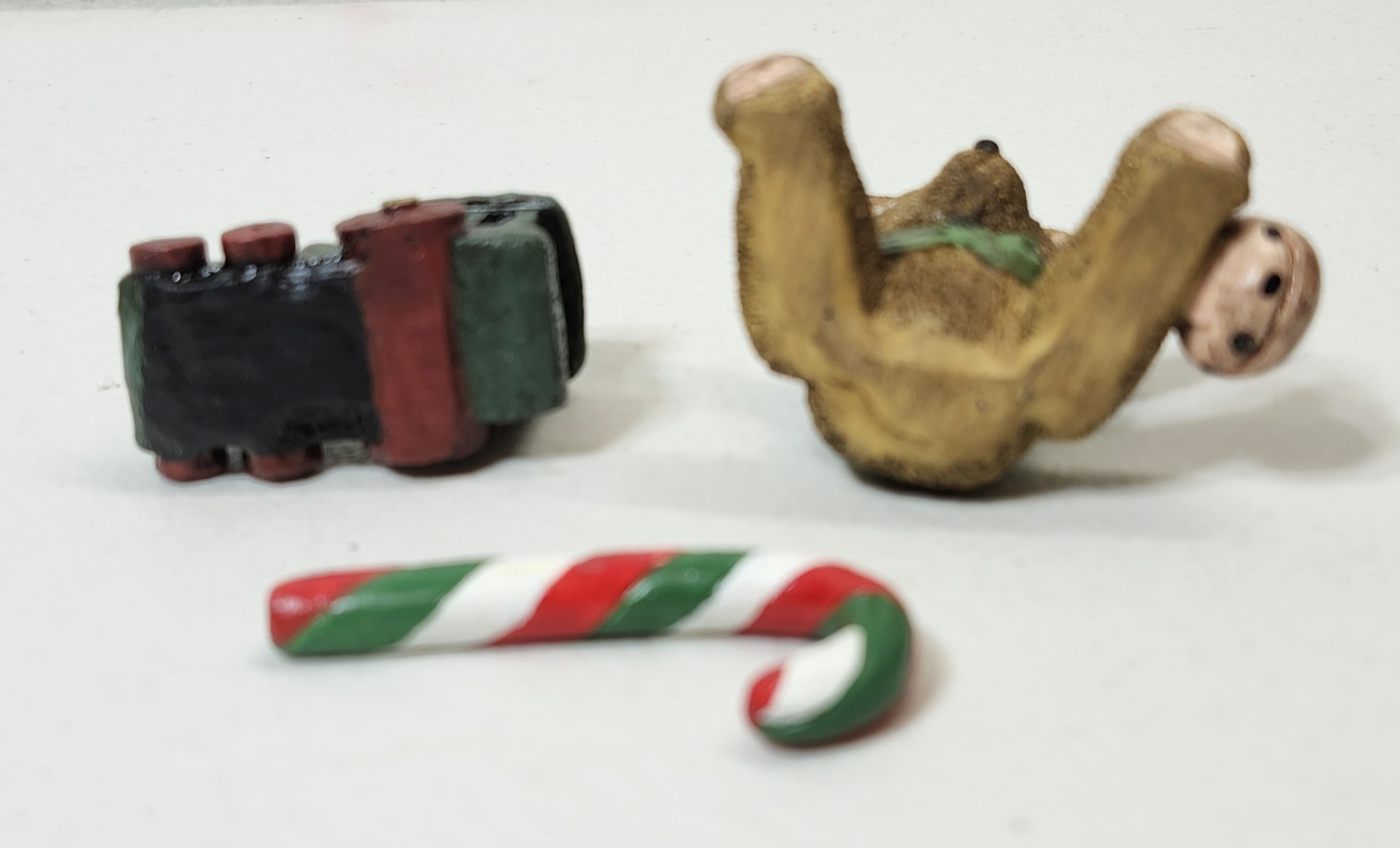 Mark Klaus Bear Train Candy Cane Figure Home Decor With Box #860036