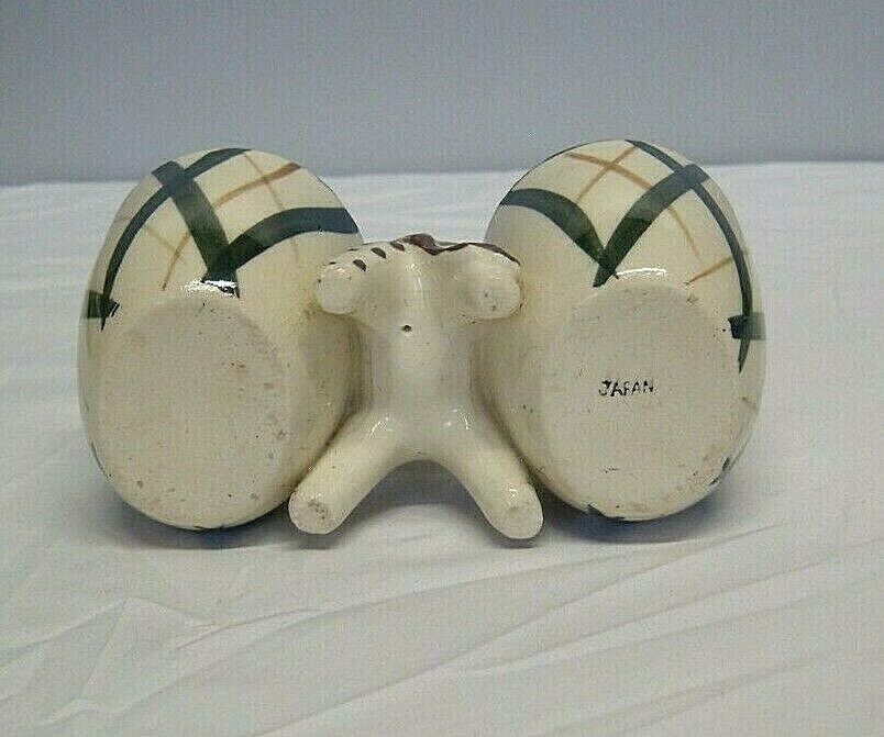 Vtg Giraffe Double Toothpick Holder Ceramic Made in Japan 4.50 x 5.50 x 3 in.