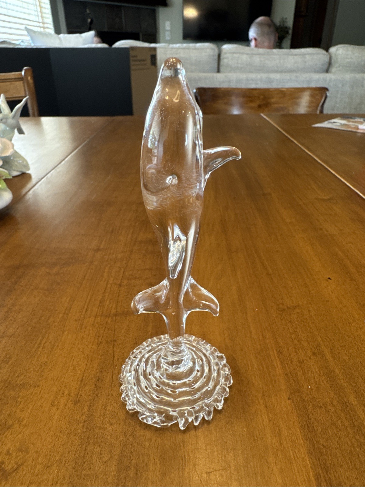 Clear Glass Dolphin figurine