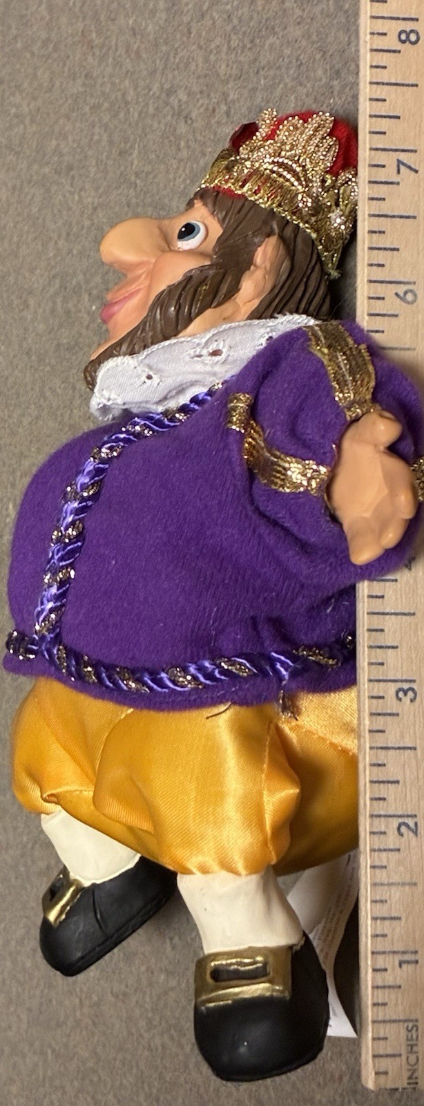 RUSS Medieval Court King Samson Handpainted Ceramic Beanie Plush figurine Doll