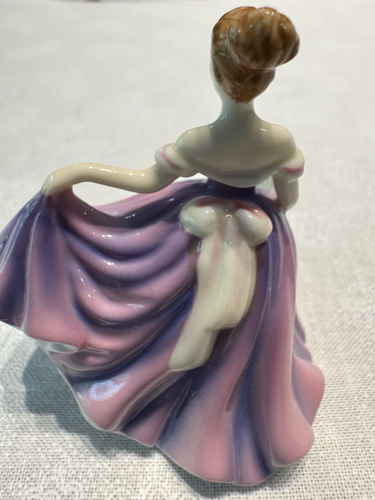 2007 Royal Doulton Miniature Lady Rachel M264 Purple Dress Bone China Figurine