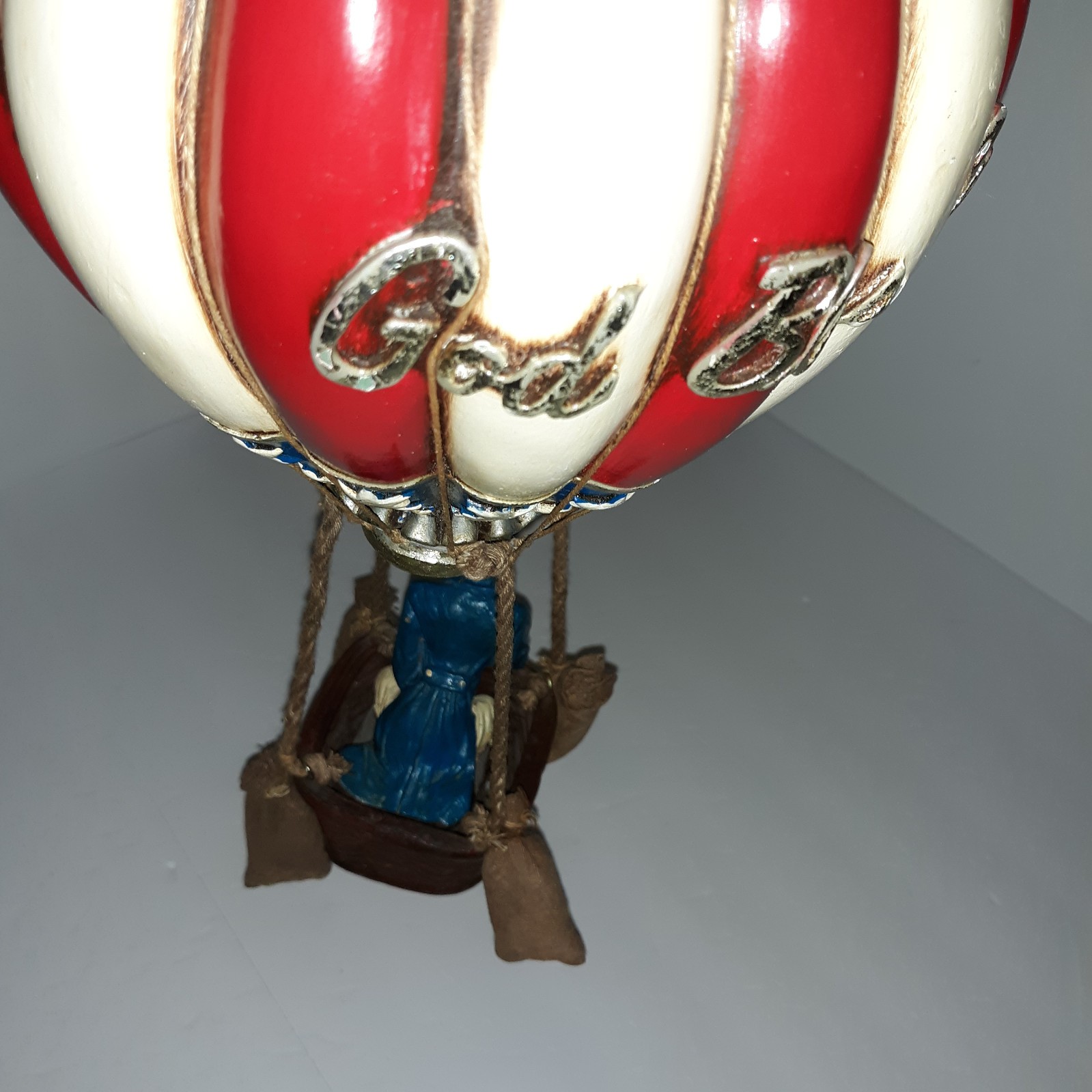 Vtg Hot Air Balloon Patriotic God Bless America Uncle Sam Large By Leonardo Luna