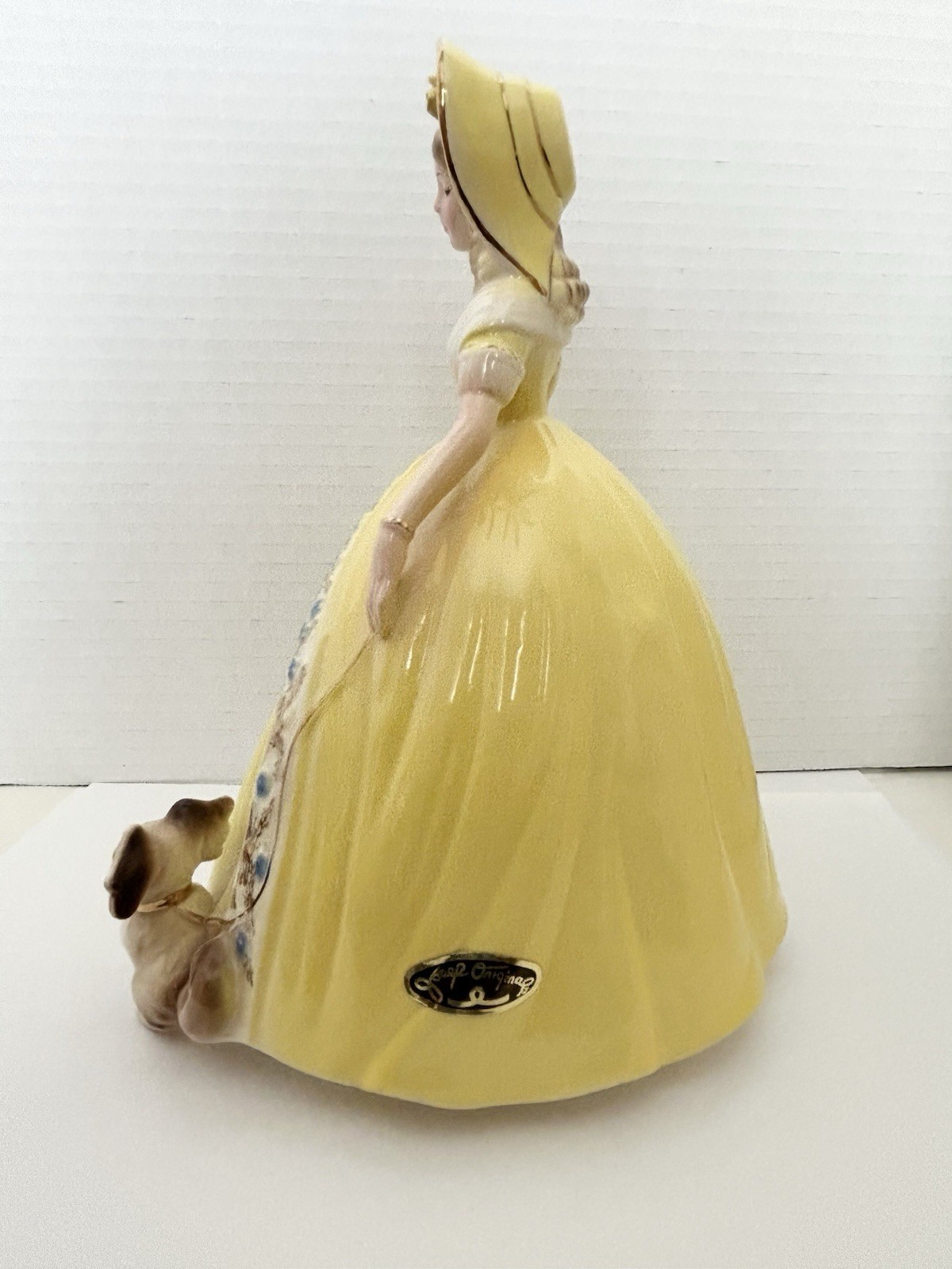 Josef Originals Elegant Ladies Series First Date Figurine Puppy Dog Large 8 3/4”