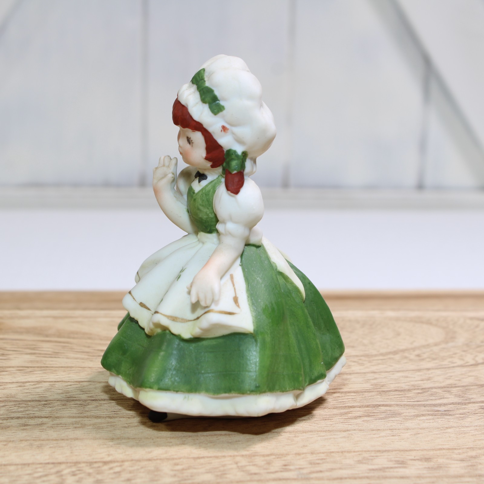 Lefton St Patrick Irish Figurine Leprechaun Girl KW4461 Vintage