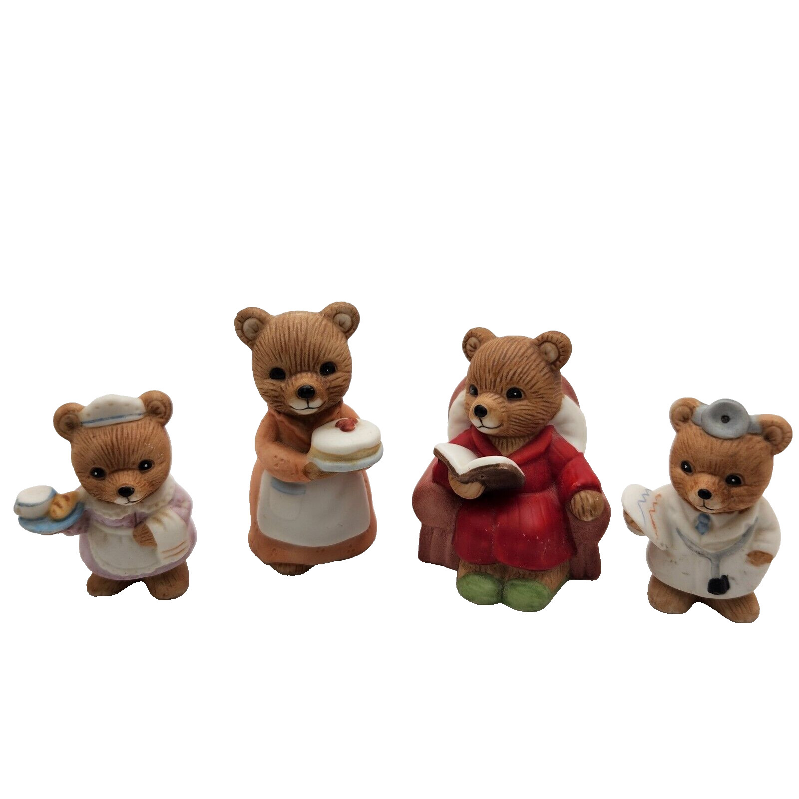 Papa Mama Bear Ceramic Figurine Vintage Model 8820 HOMCO