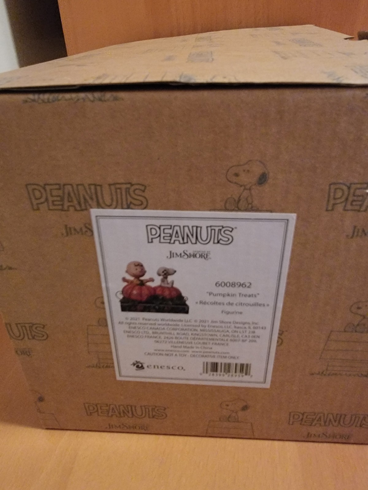 Jim Shore Peanuts Charlie Brown & Snoopy Pumpkin Treats 🎃 Figure. 6008962. NIB.