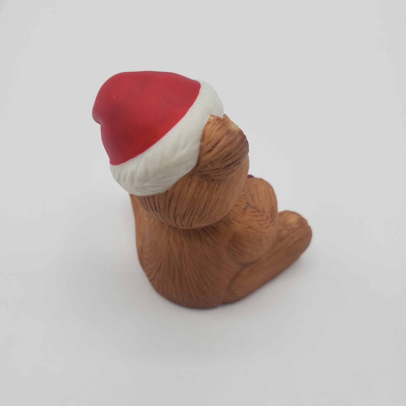 Homco Teddy Bear of the Month DECEMBER 1413 Miniature Figurine Christmas Santa