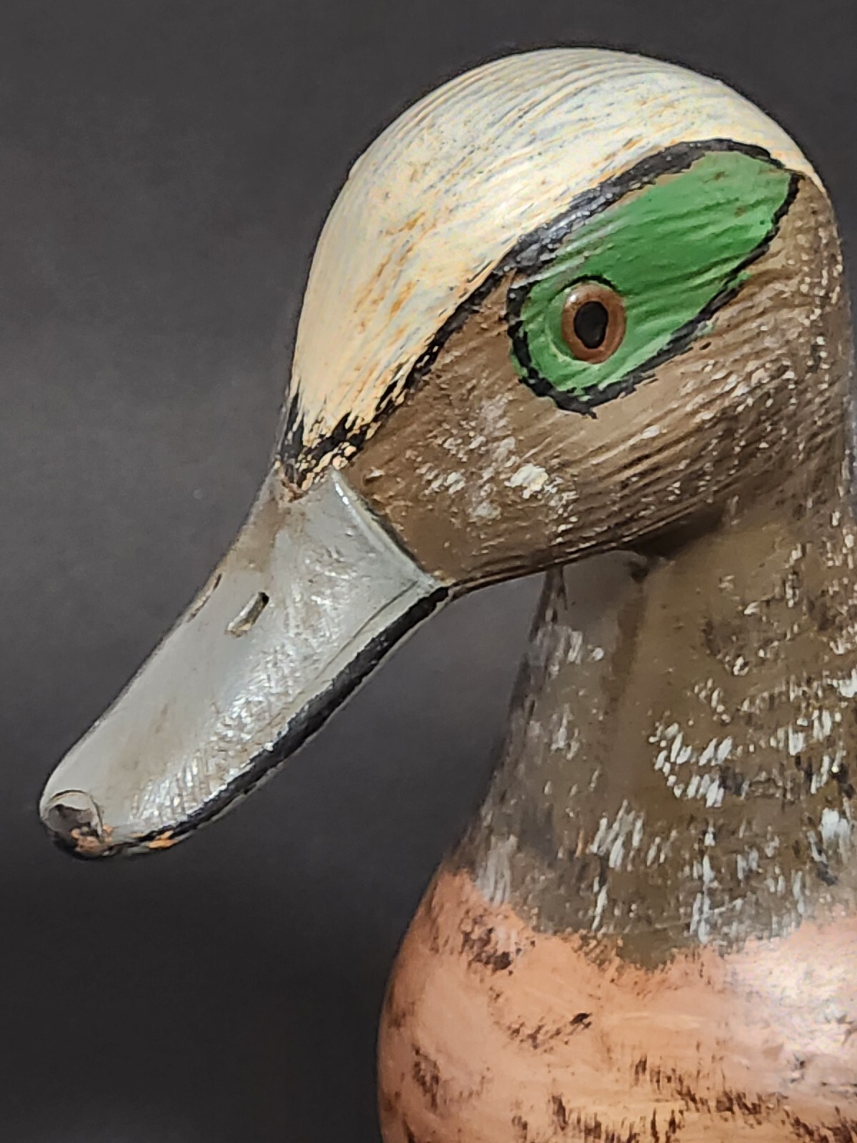 Vintage Wooden Hand Carved Duck Decoy American Wigeon – Signed