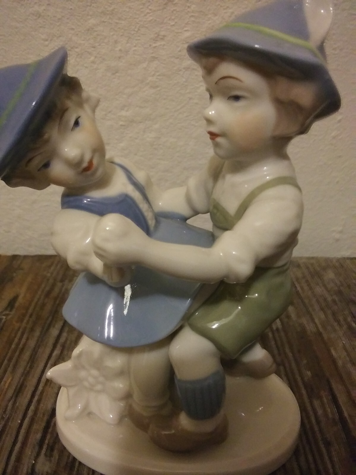 Karl Klette Original Germany Barvarian Boy and Girl Dancing Porcelain Figurine