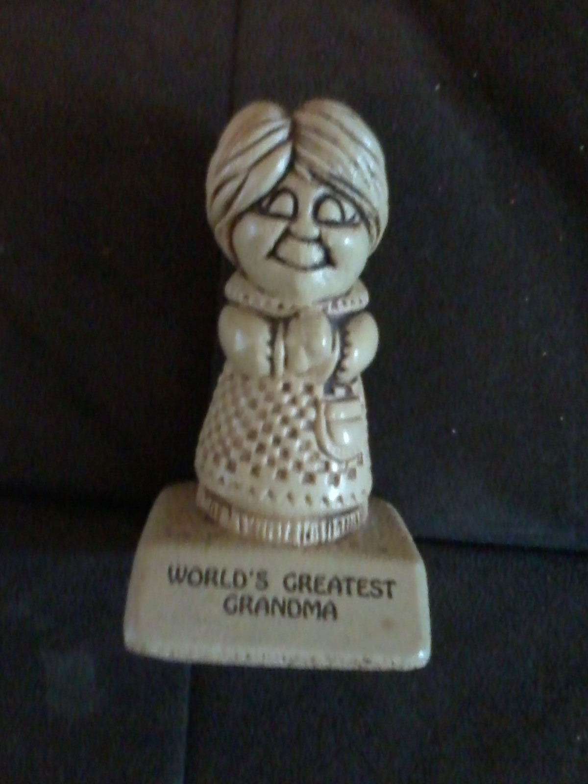 70’S RETRO VINTAGE PAULA FIGURINE STATUE GREATEST GRANDMA LOVE GIFT HIPPIE ERA