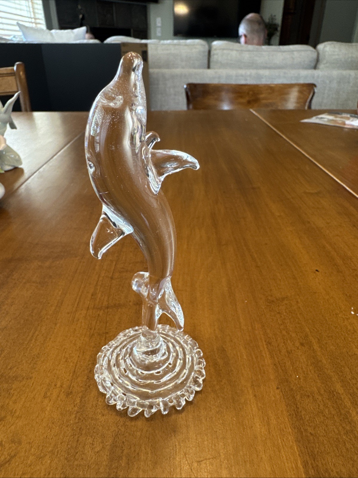 Clear Glass Dolphin figurine