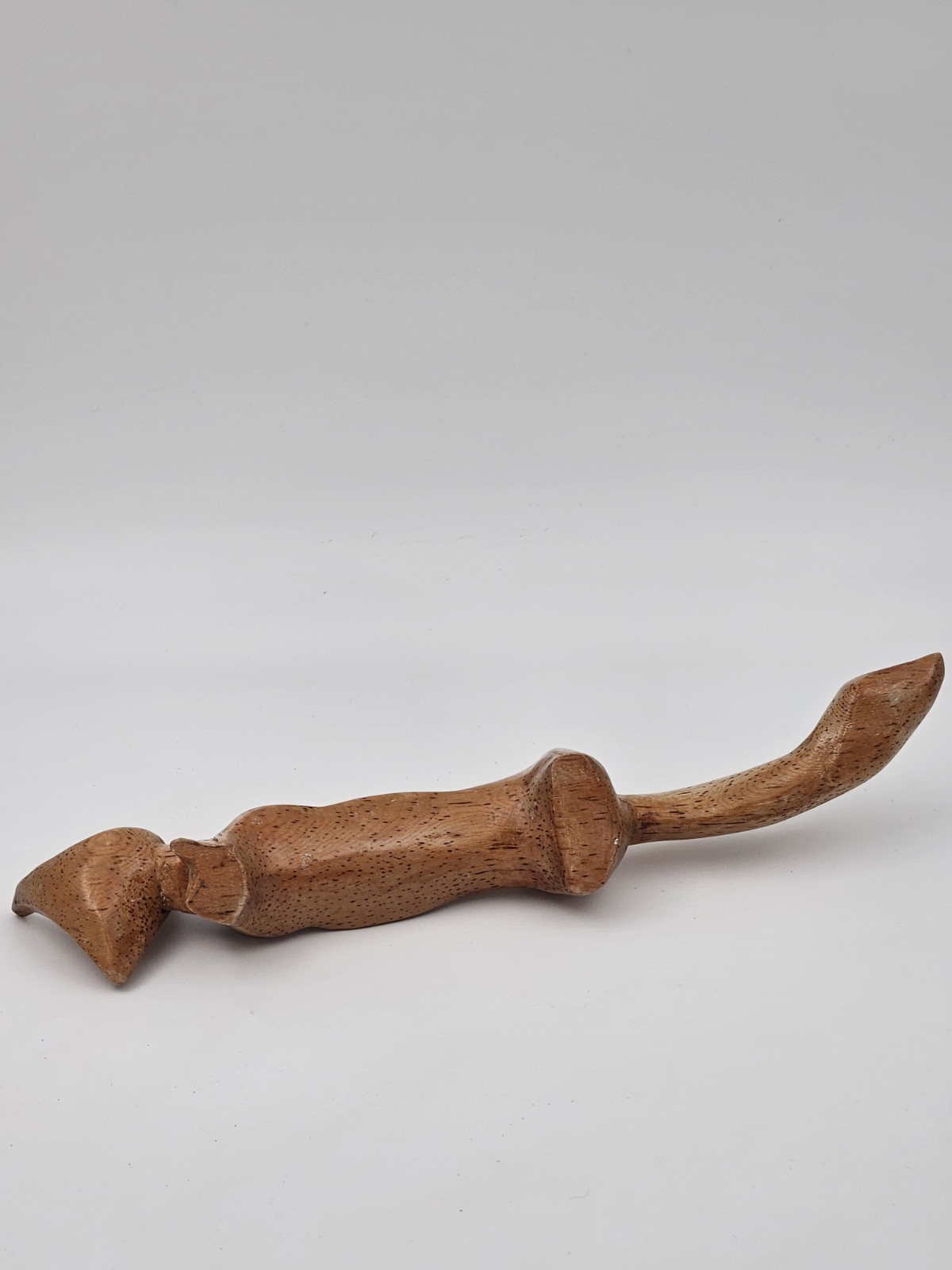 Vintage Hand Carved Norwegian Wood Fox Danish Modern Folk Art