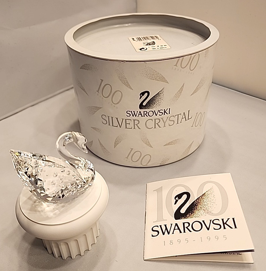 SWAROVSKI COMMEMORATIVE EDITION 1995 THE CENTENARY SWAN w/COA & BOX