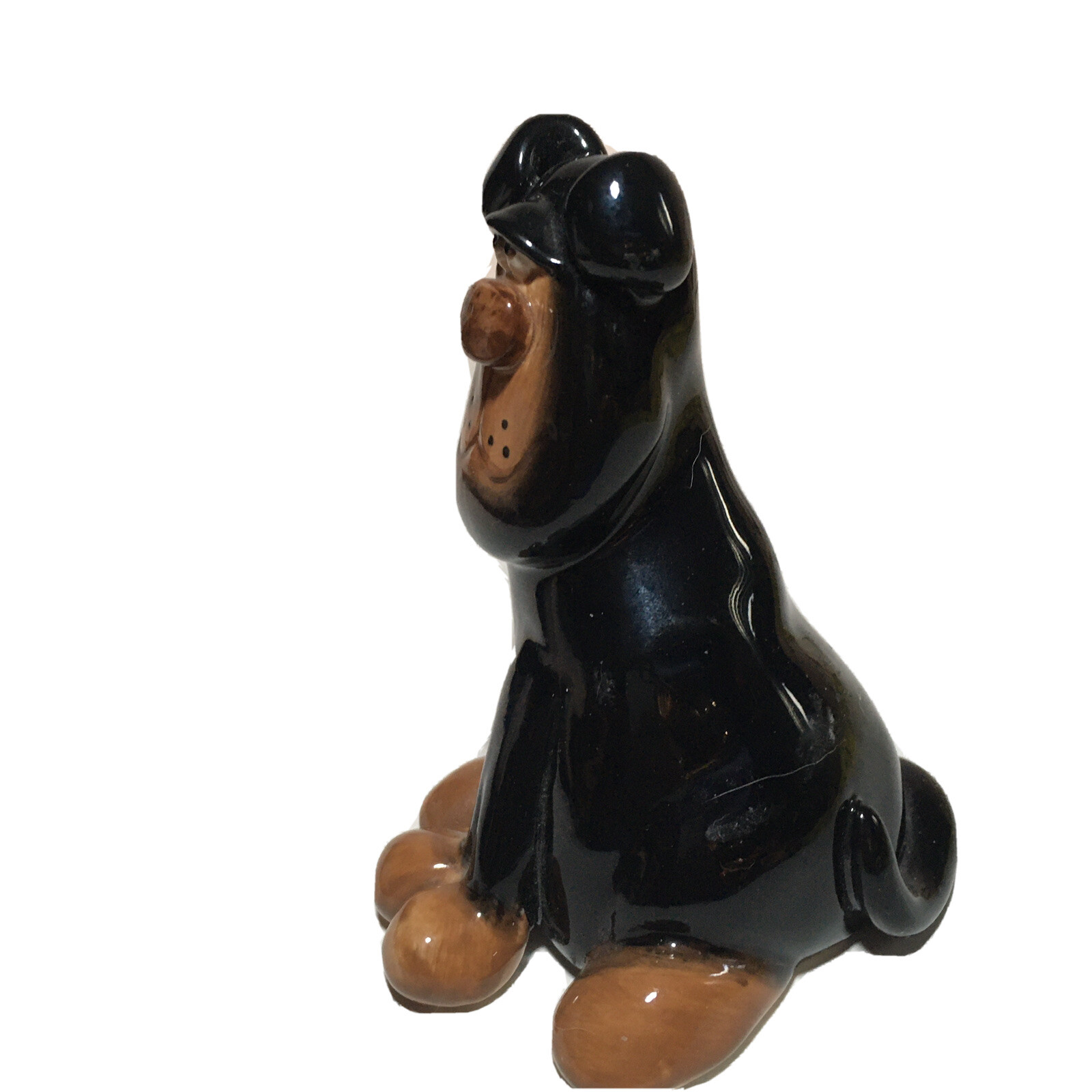 Douglas Russ Berrie Black Brown Dog Rottweiler Ceramic Figurine 4×3” 25518