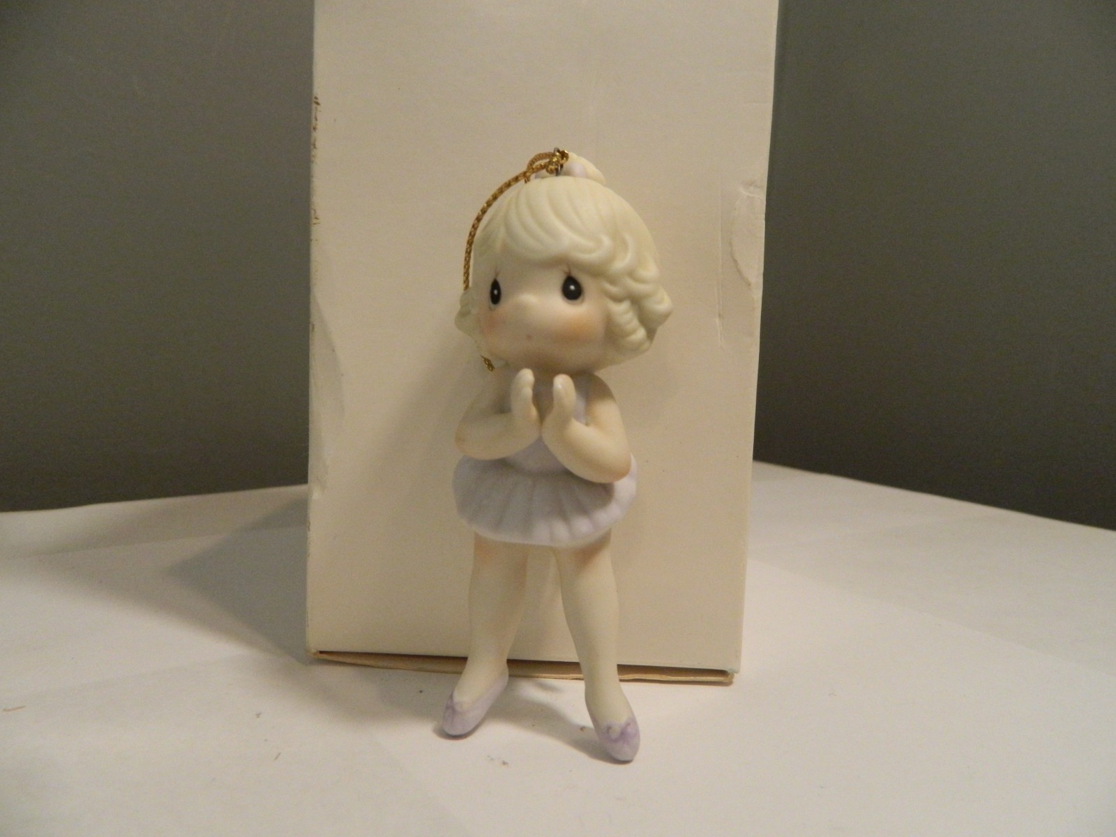 1986 Precious Moments Christmas Ornament Ballerina Lord Keep Me On My Toes