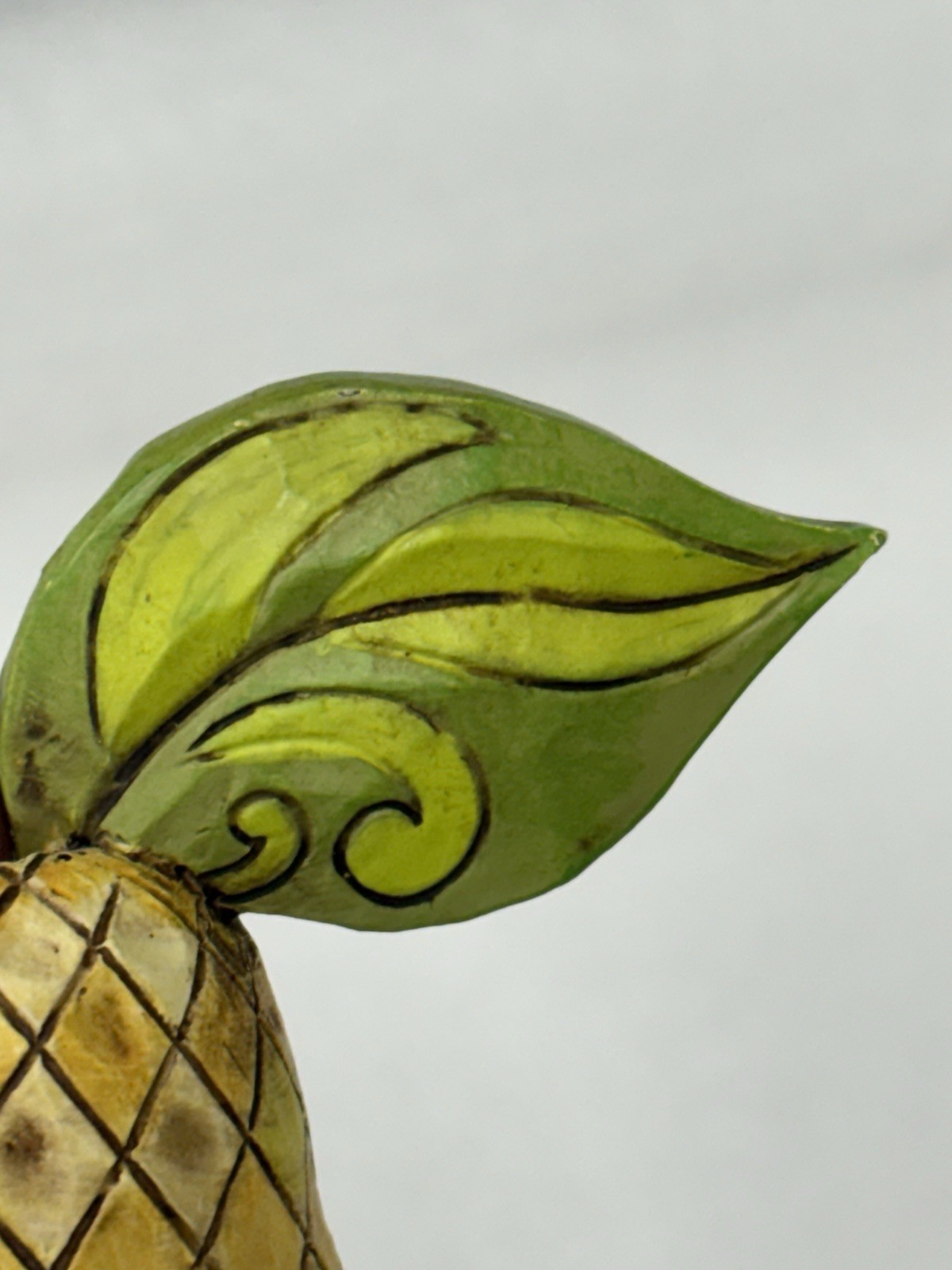 Jim Shore Designs 2006 Heartwood Creek Quilted 4″ Hinged Golden Pear Trinket Box