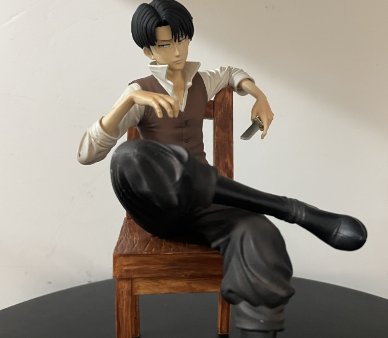 H19CM Attack on Titan Levi Ackerman Statue Figure Model Collectible Gift W/BOX