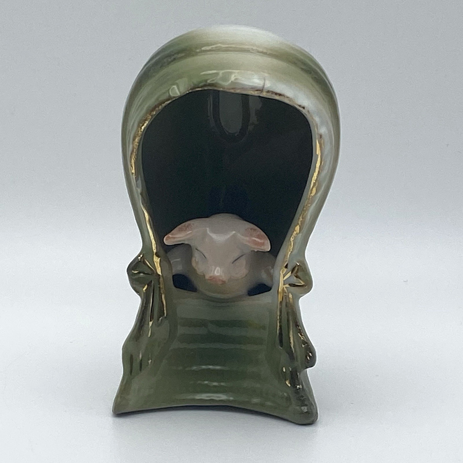 Rare Antique German Fairing Pig in Covered Chair Balloon READ