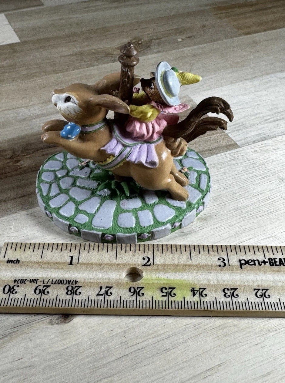Avon Porcelain Carousel Wonderland Miniatures Flowers For A Kiss Kathy Jeffers
