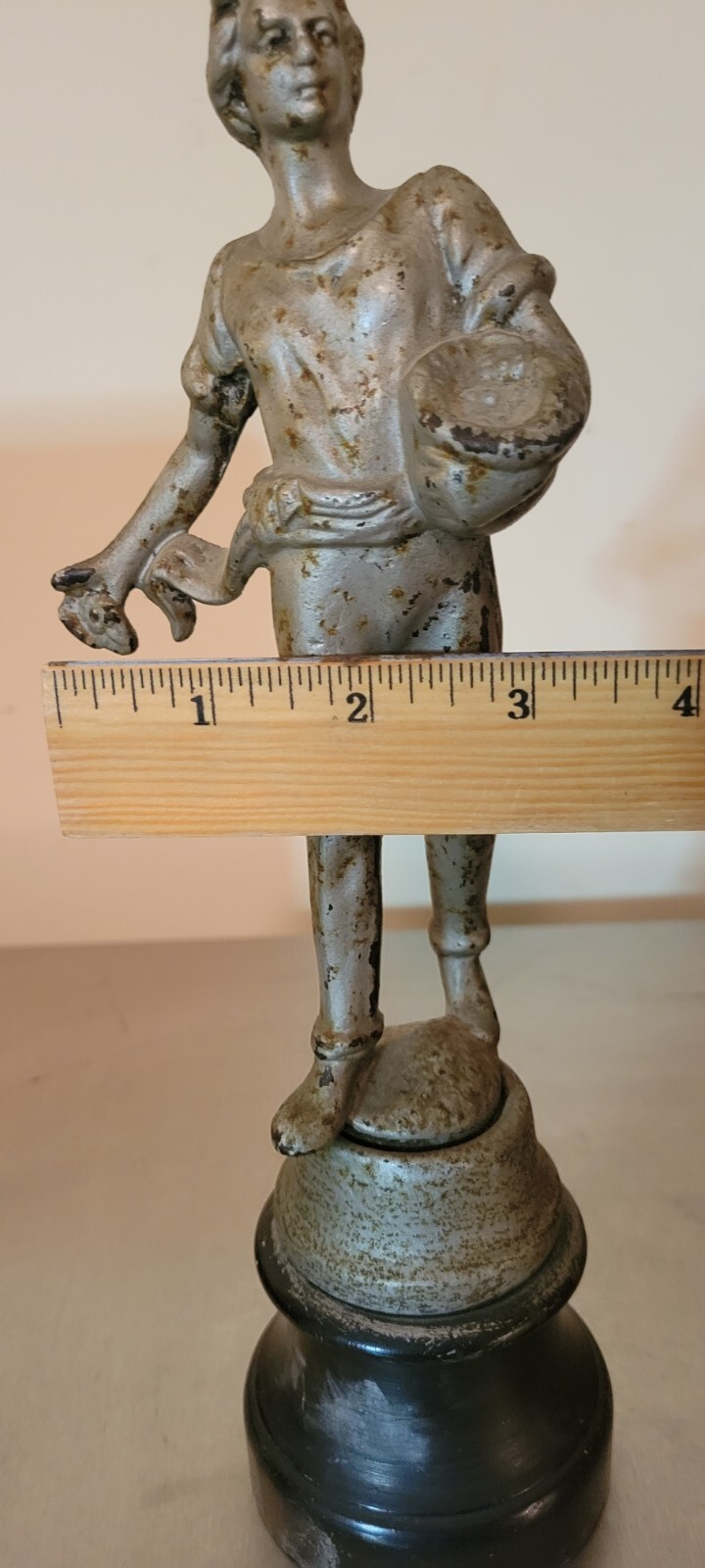 Antique Cast Bronze Spelter Man Figurine Statue
