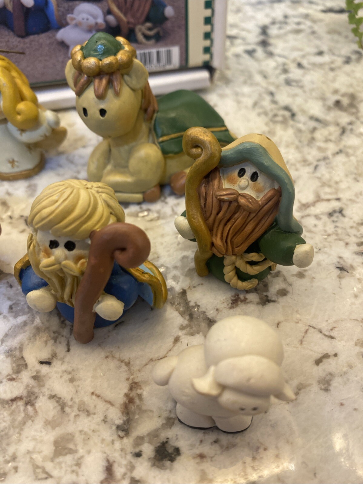 Little Blessings 10 Pc. Nativity Set Resin Jesus Mary Joseph Christmas READ MORE