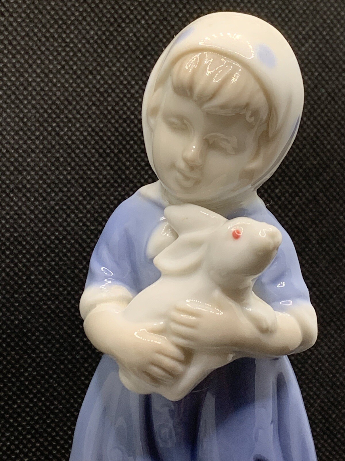 Vintage LeGo Girl with Rabbit and Dog Fine Quality Porcelain Figurine Japan #565