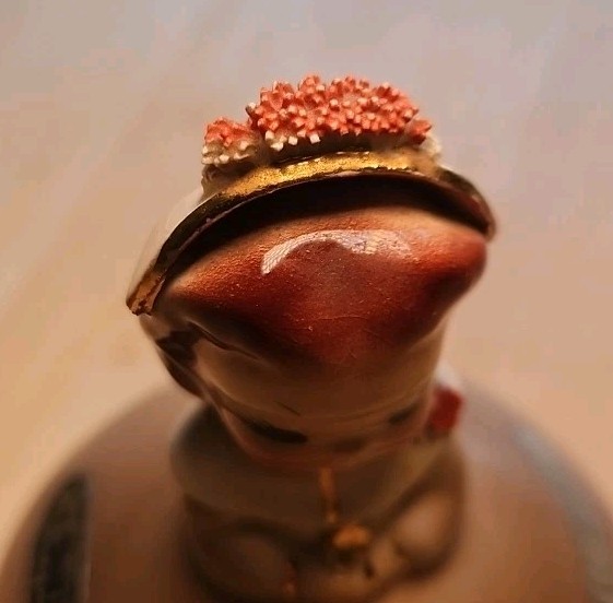 Josef Originals March Brown American Beauty Mushroom Birthday Girl Figurine 3″
