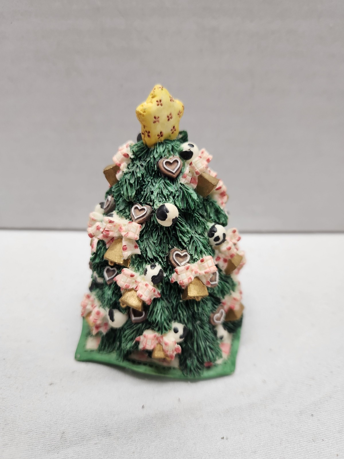 Mary Moo Moos Christmas Tree Figure 1995 VINTAGE Enesco #143022