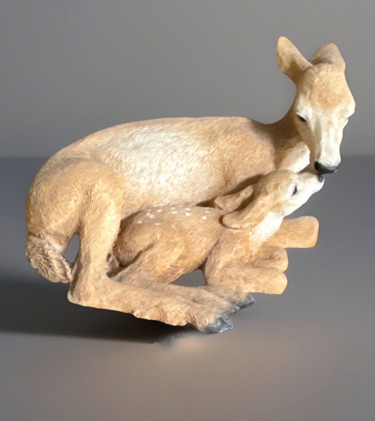 Vintage Castagna 1988 Doe And Fawn Resin Figurine Made In Italy Approx 4”L