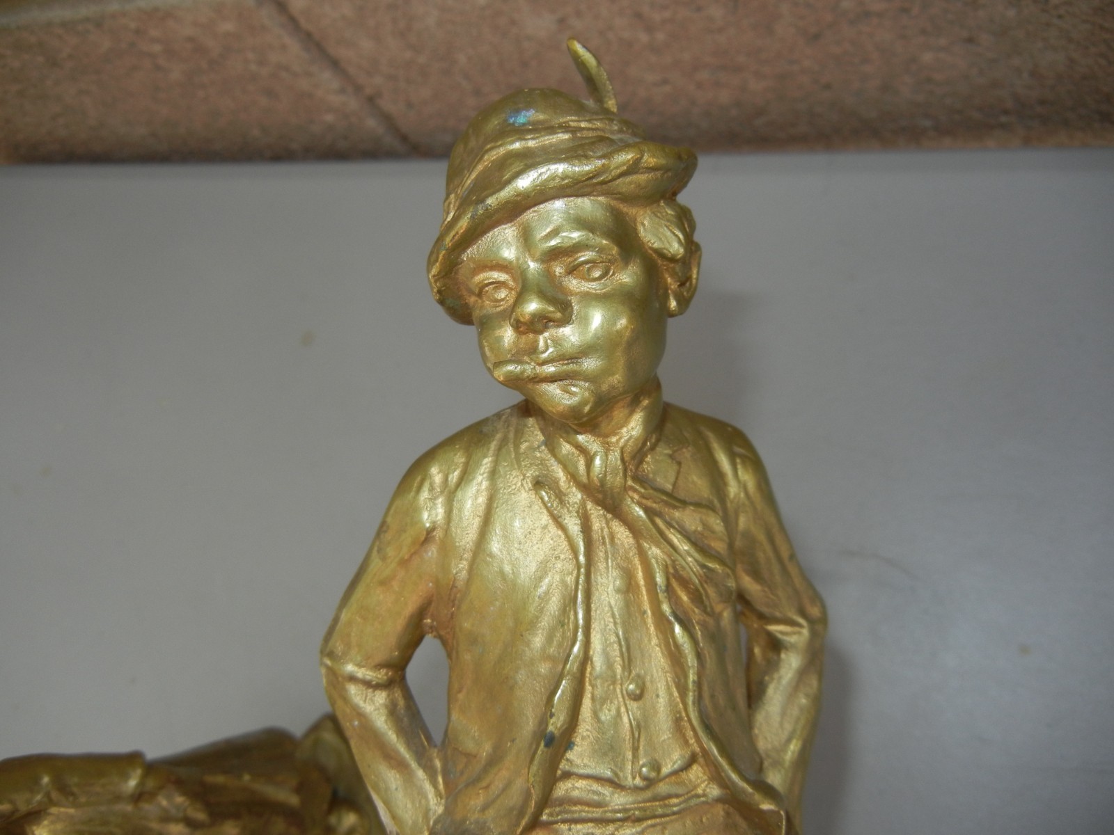 (2) Vintage Collectible Sculptures (bronze?) : Couple / Young Boy & Girl