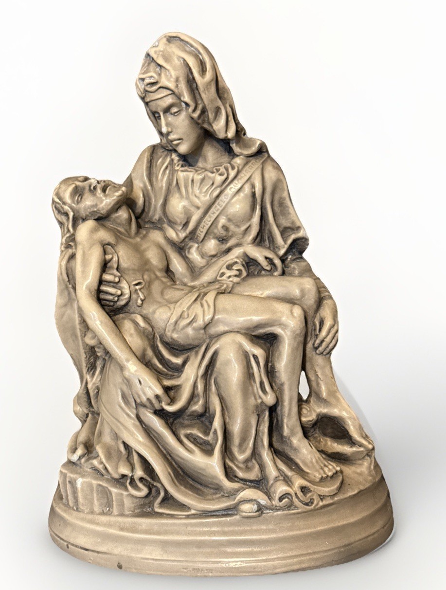 Vintage Mid-Cent Marwal Ind. La Pieta Statue✨Authentic Replica Michelangelo Sig✨