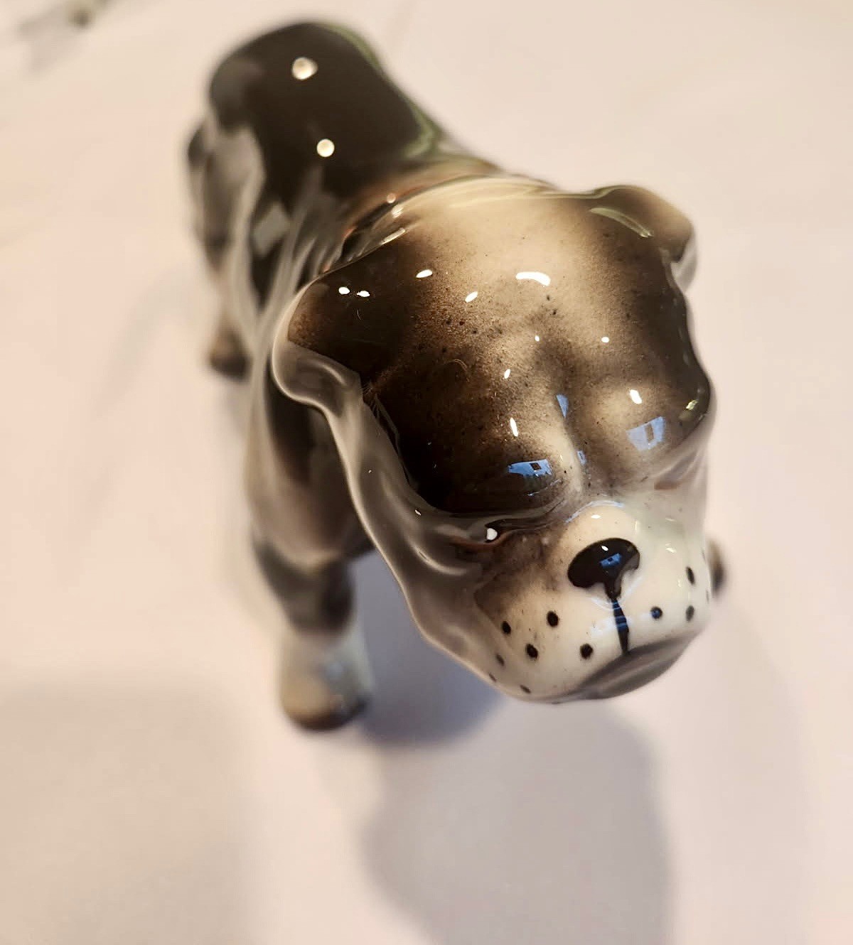 vintage ceramic dog statue sculpture