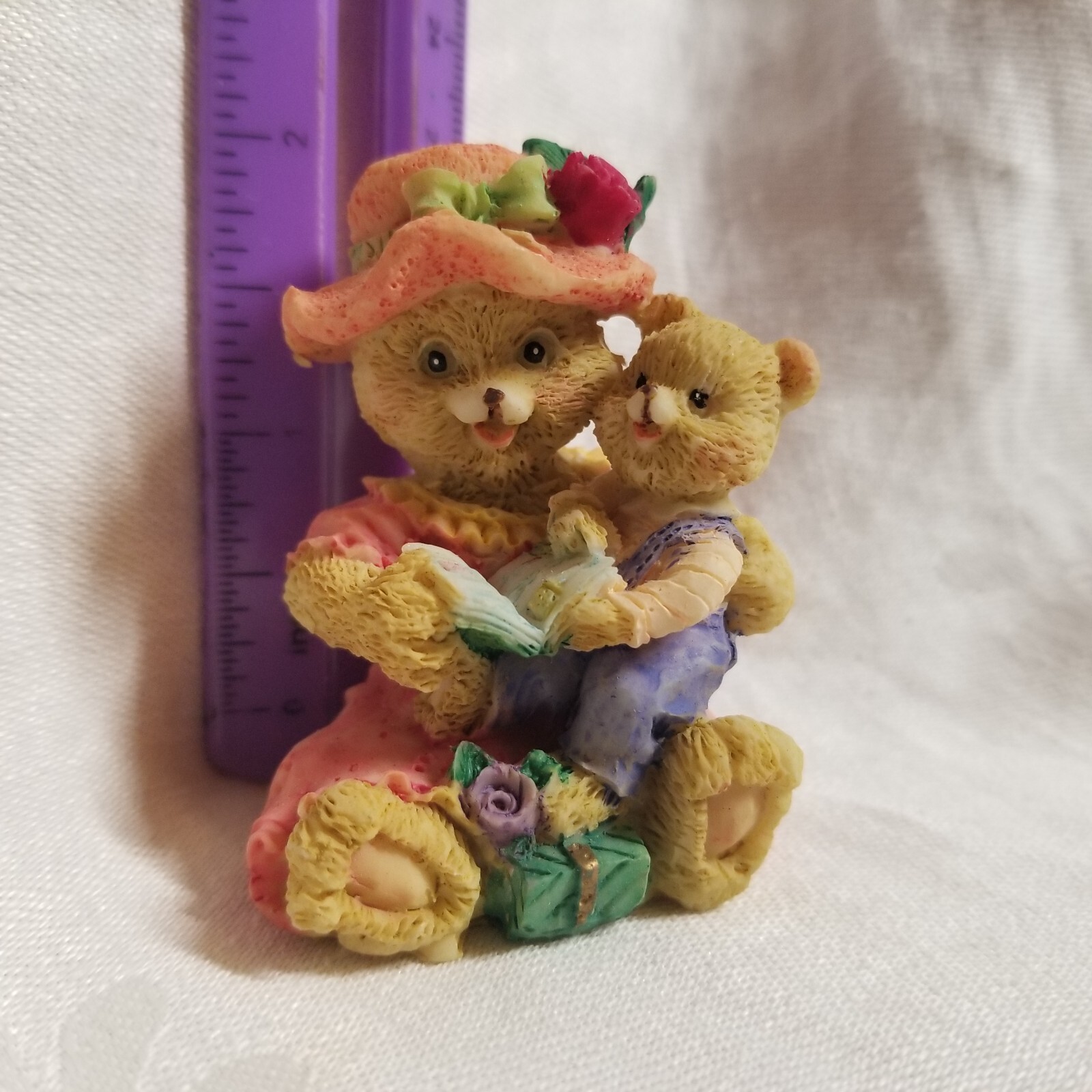 Bear Family 2-Figurines Poly-Resin Mama & Papa w/Cubs