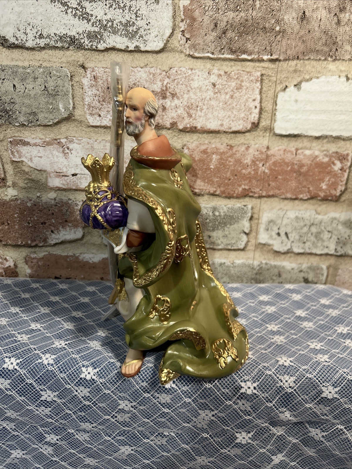 Franklin Mint MELCHIOR The Vatican Nativity Scene Porcelain Figurine~NWOB