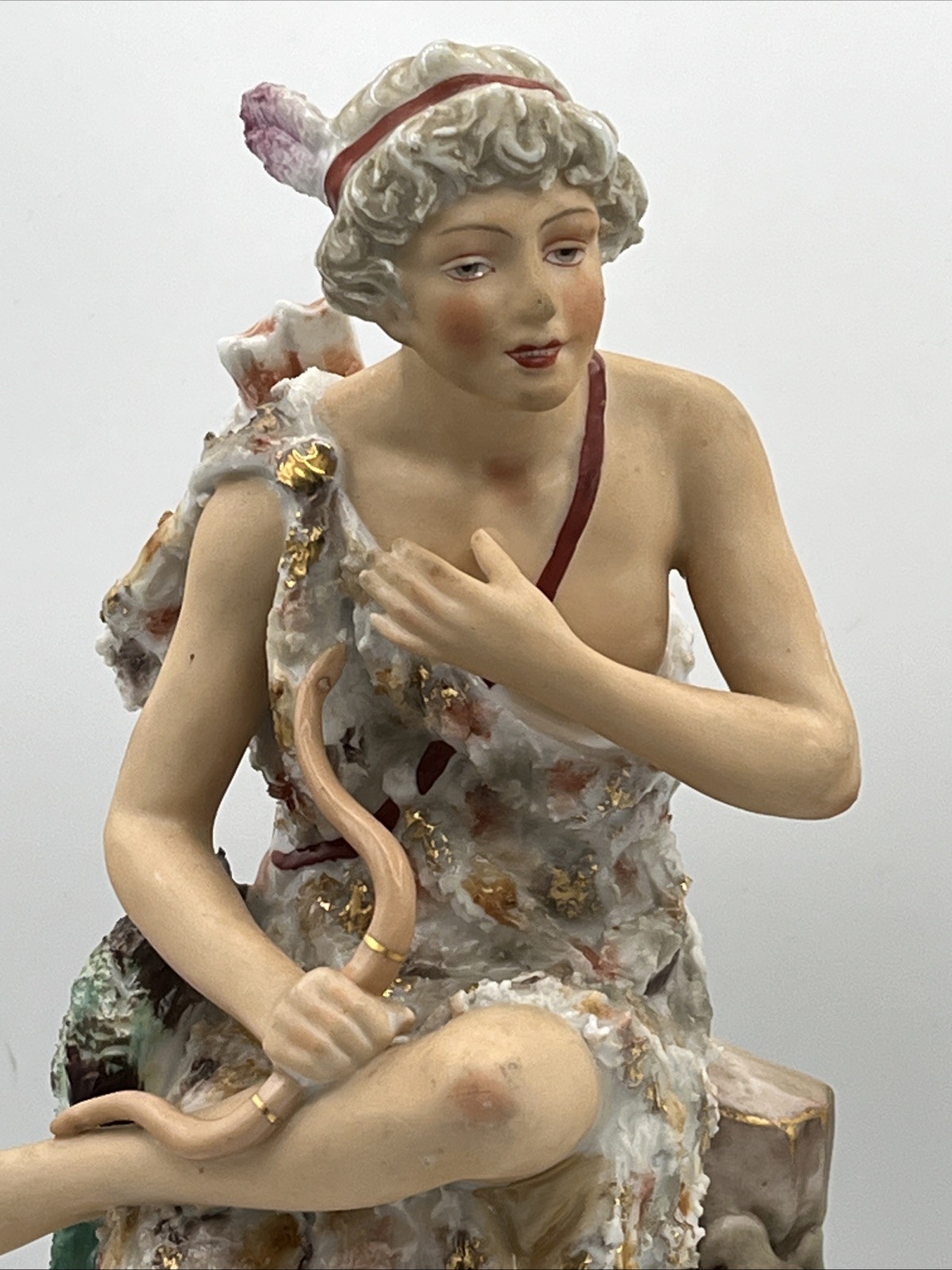 Diana the Huntress Greek Mythology Sylvan China CMD 13.5” Porcelain Lady Statue