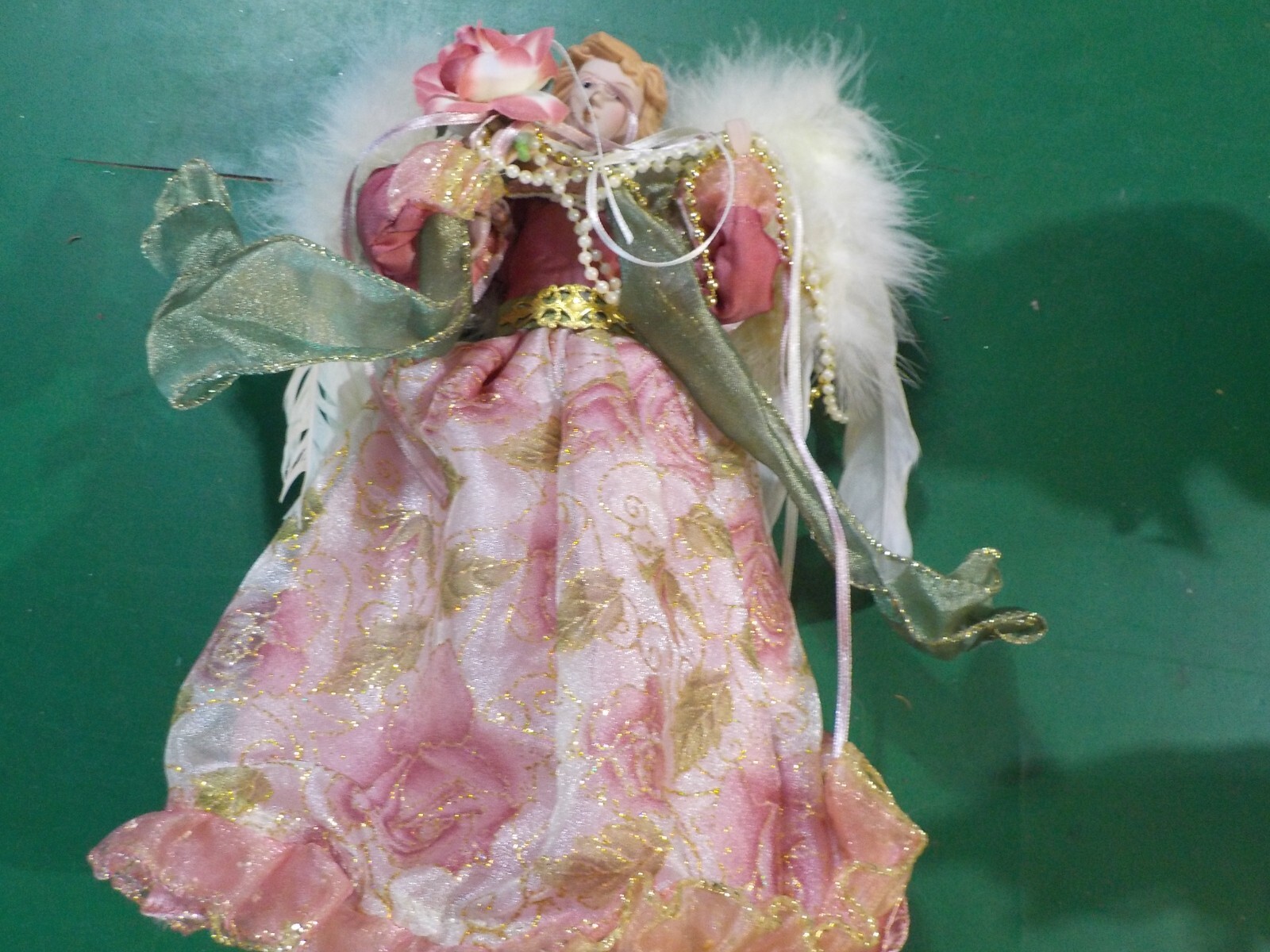 Vintage 12.5″ tall Angel in a Pink Dress (SE T-1)