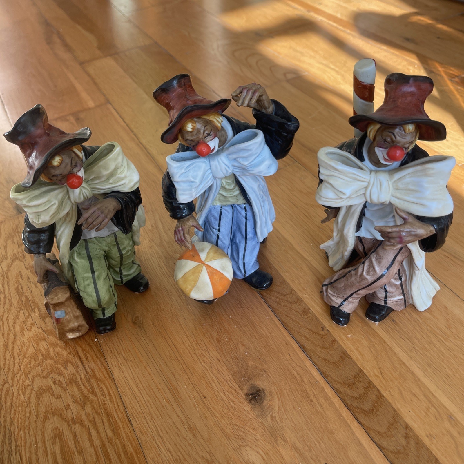 LOT OF 3 Traveling Clowns WORLD OF GORHAM GIFTS Porcelain Figurines