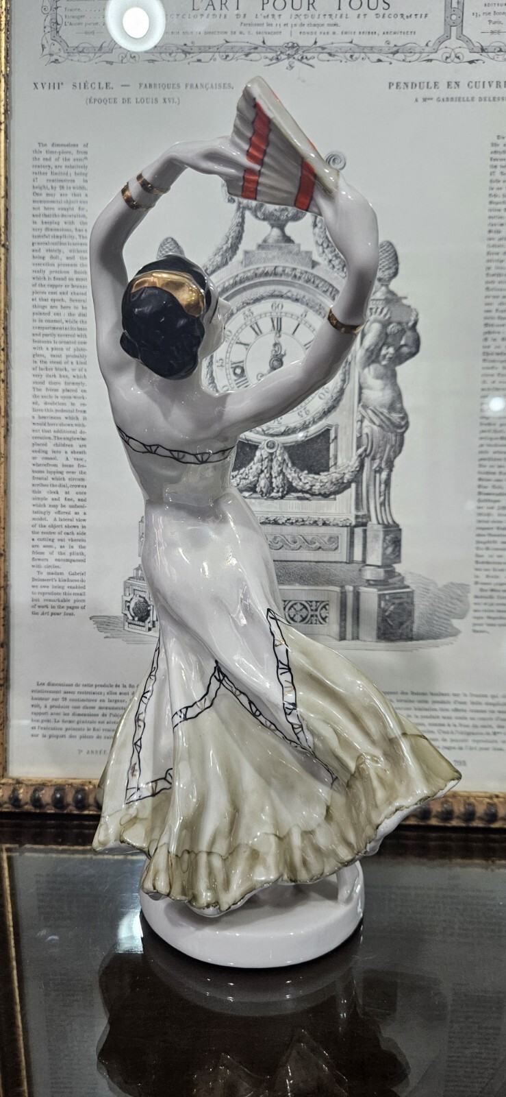 🟢Vintage Carmen Spanish Seniorita Lady Dancer Porcelain Figurine Statue USSR
