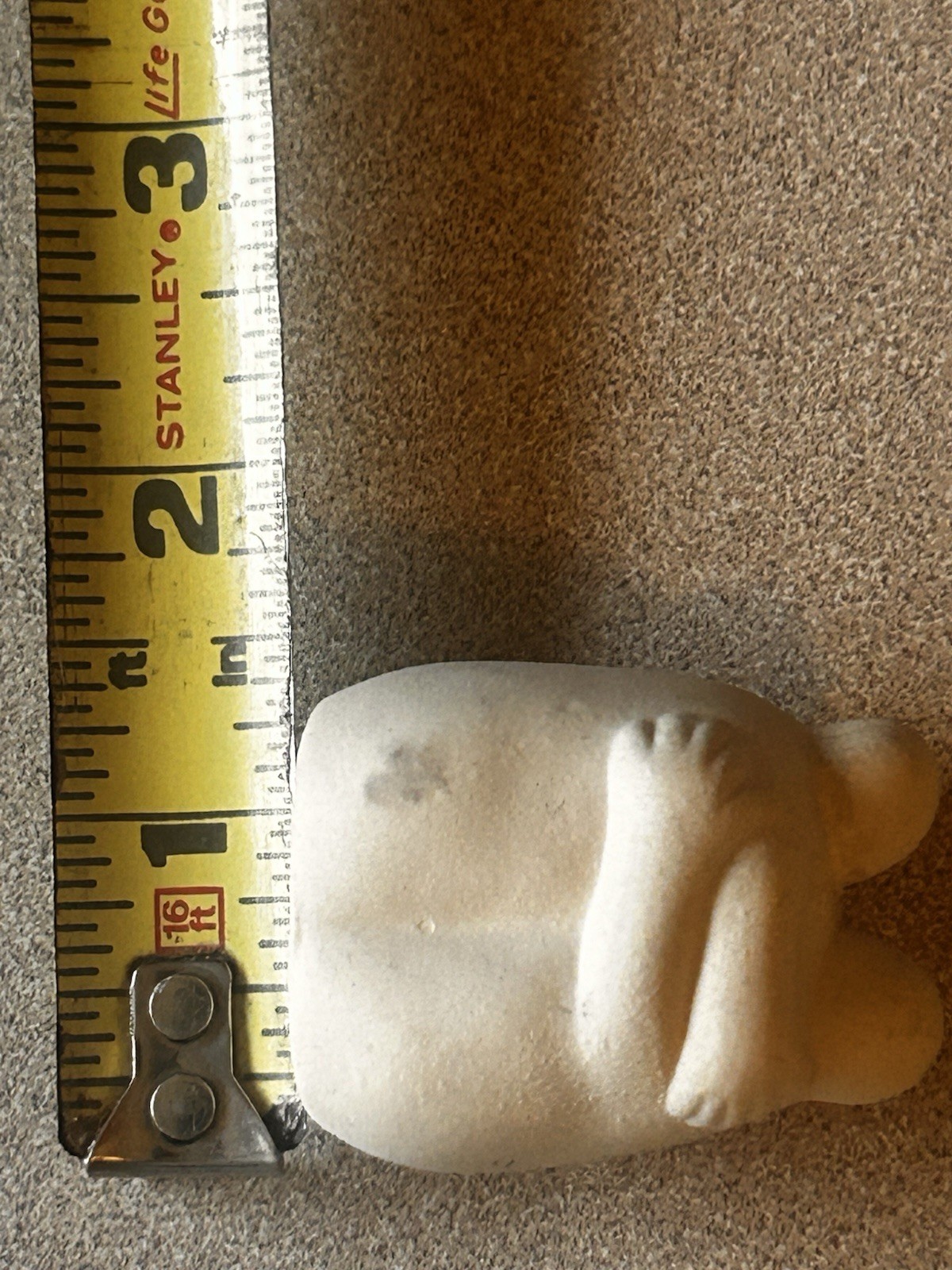 S. Co. Ceramic Abstract Art Figurine Small Beige Matte 2in 2.5×1.5in Any Room