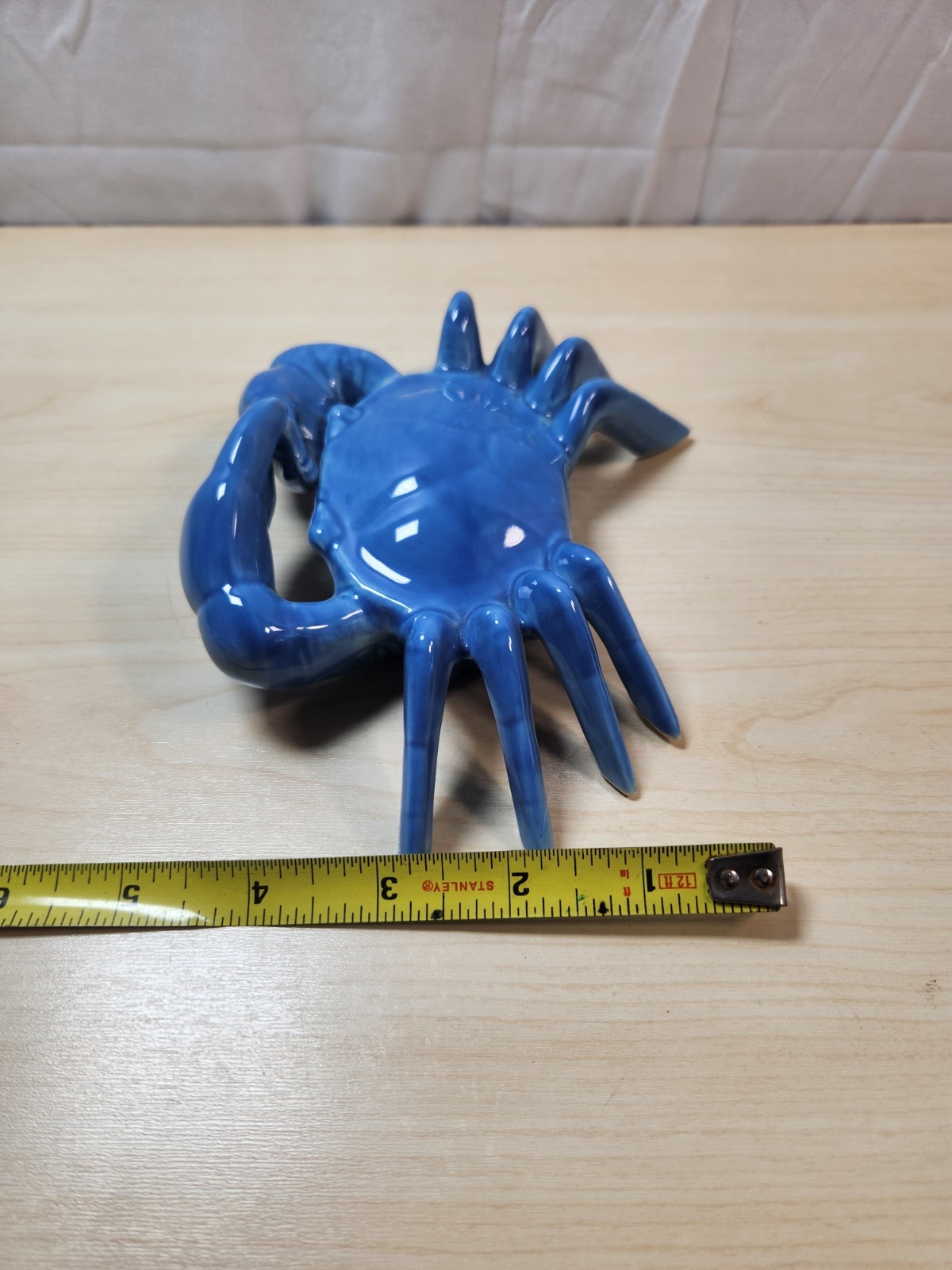 Andrea By Sadek Porcelain Blue Crab Beach Figurine Nautical Ocean Ceramic_AP