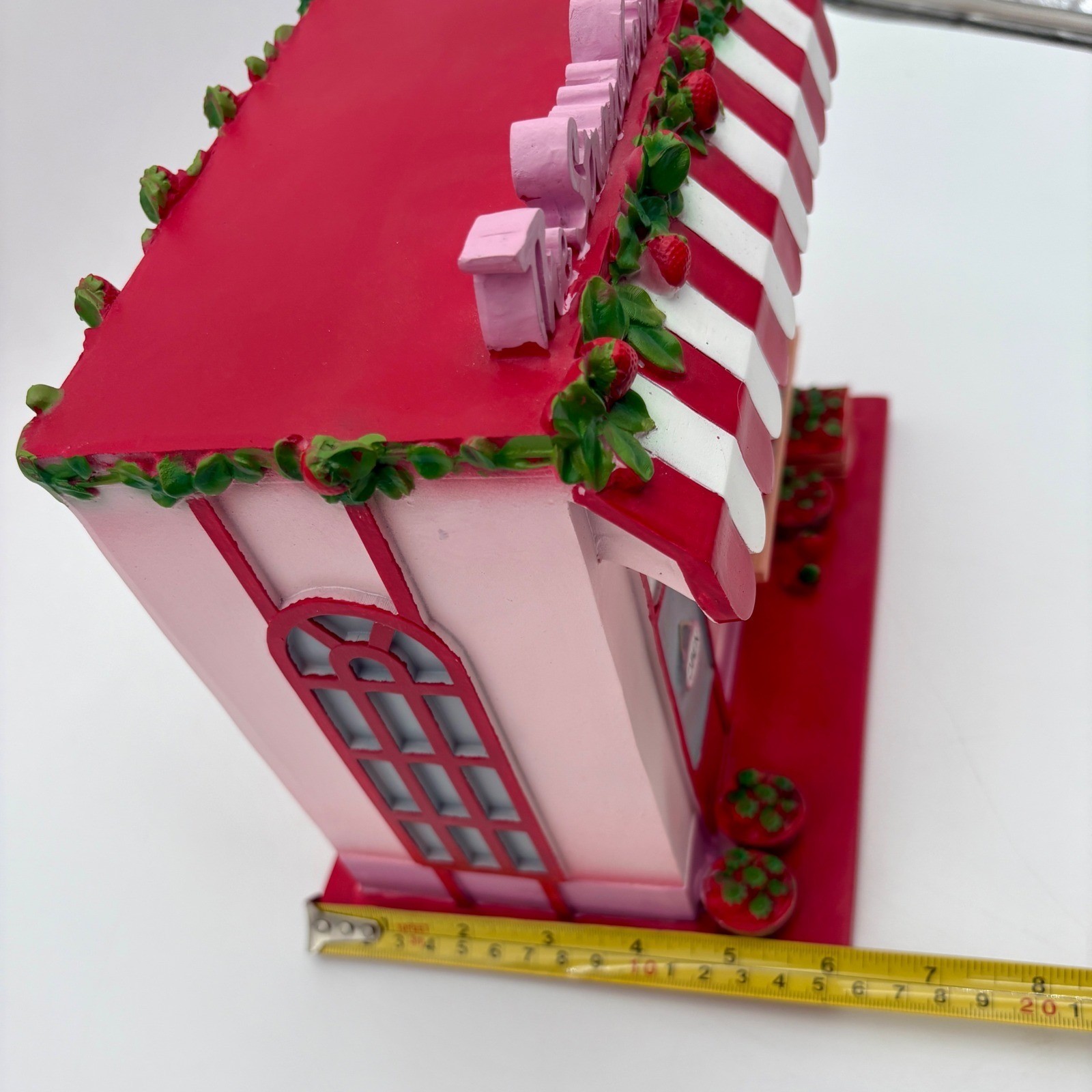 The Strawberry Stand Figurine Red Pink Decorative Display Sweet Cute Decor
