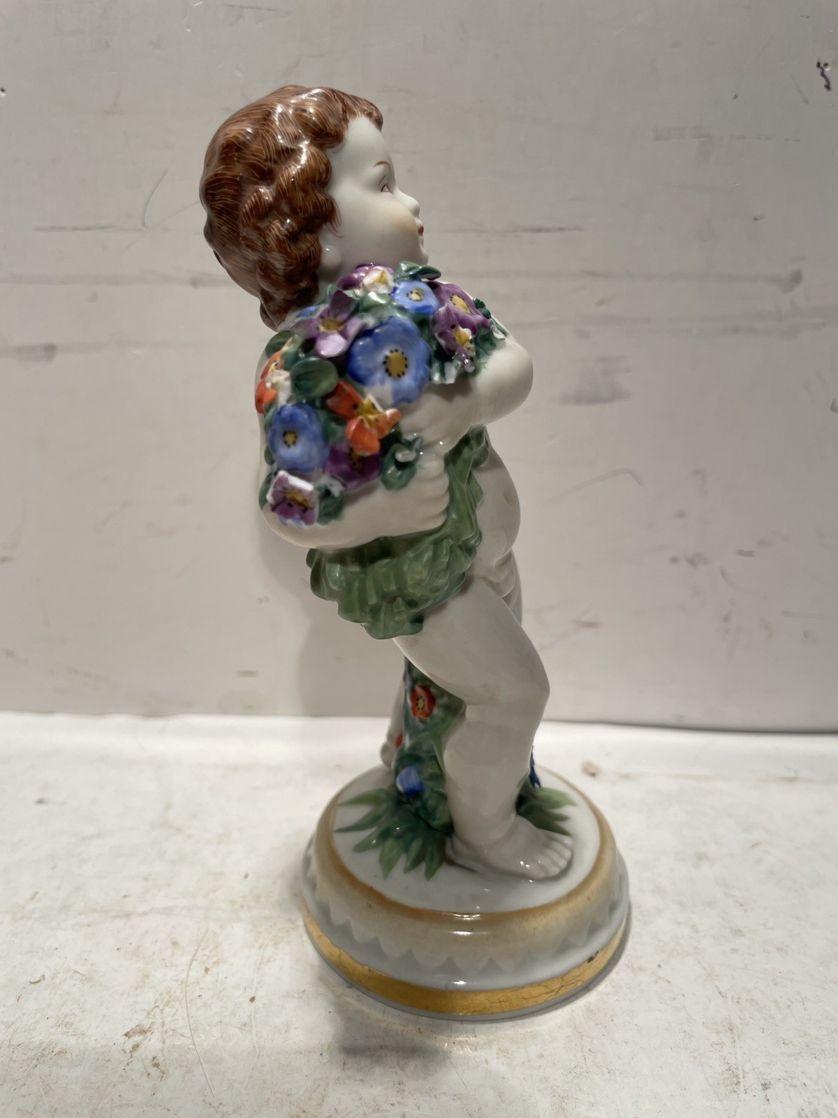 Antique Muller Volkstedt German Porcelain Cherub Porcelain Figure Victorian K