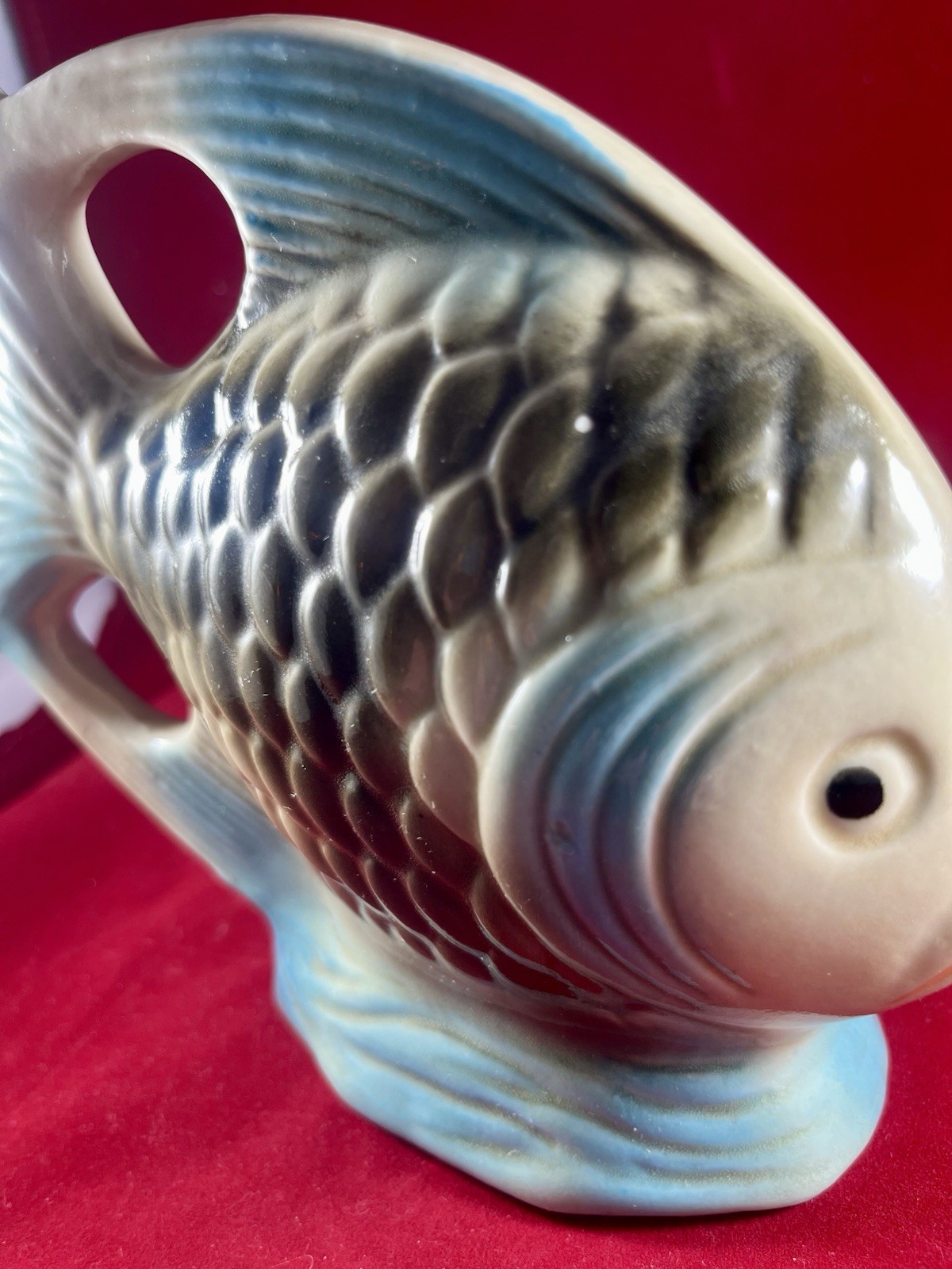 MCM Glazed ceramic angel fish figurine