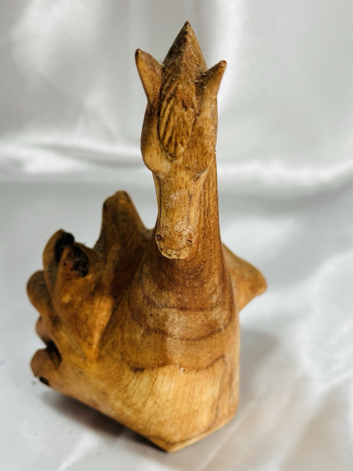 Vintage Chinaberry Root Carved HORSE Figure Handmade