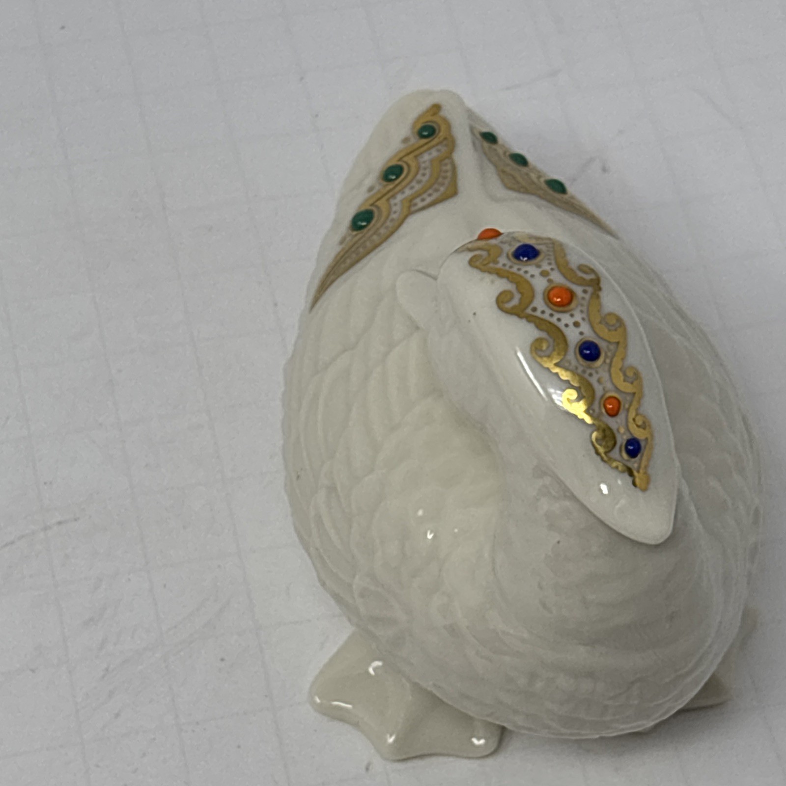 Vintage Lenox China Jewels Collection Preening Duck Figurine 1992 Pristine