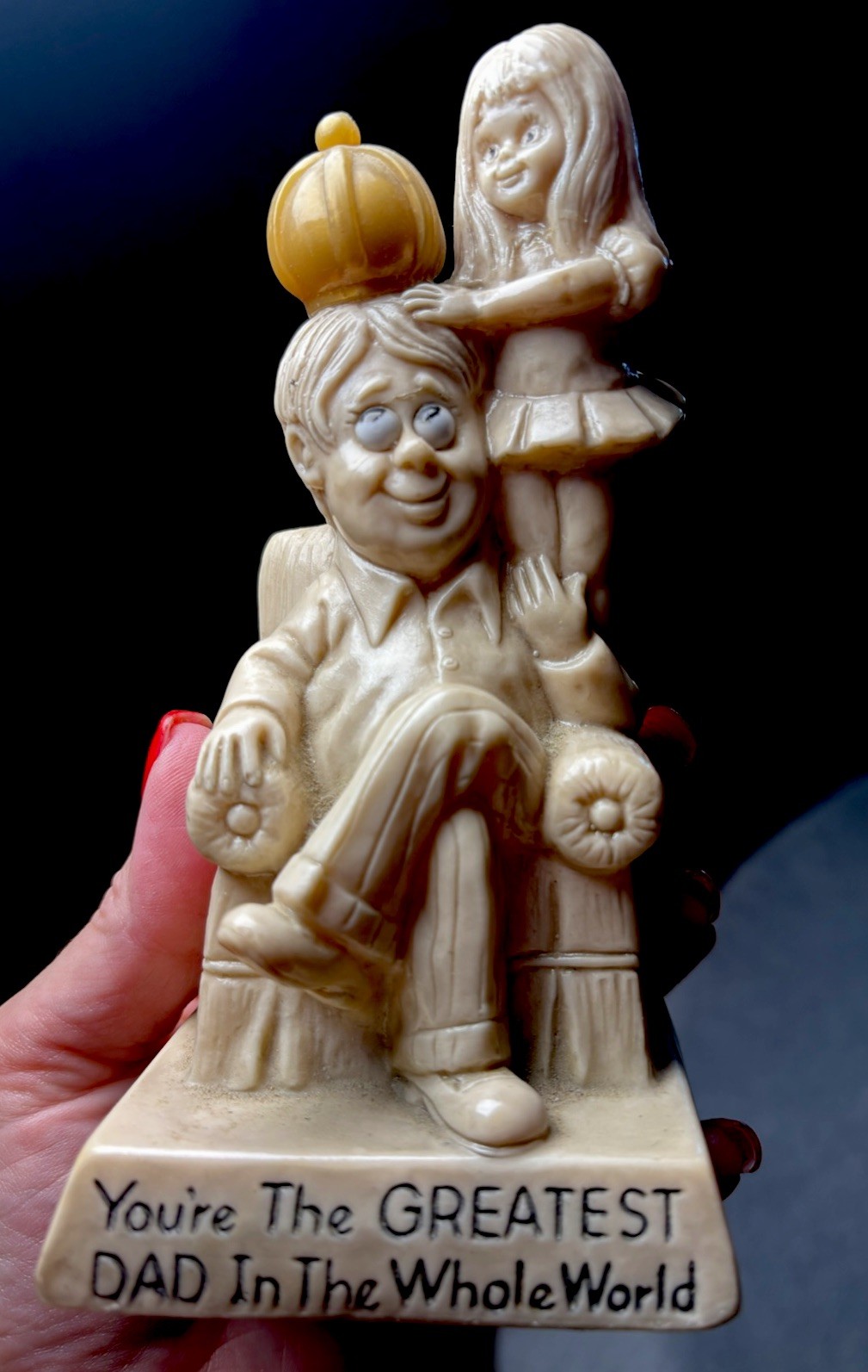 Vintage 1971 “You’re The Greatest Dad In The Whole World” figurine R&W Berries