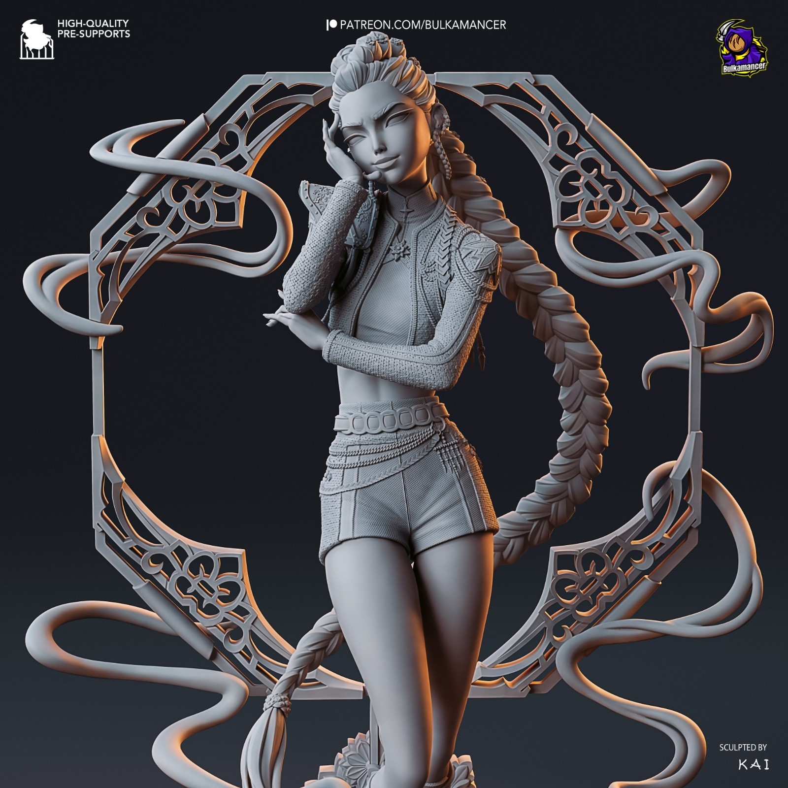 Rumi – K-Pop Demon Hunters 1/8 Scale Figure Statue 3D Print Model Kit Unpainted